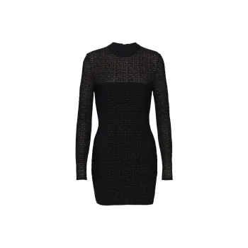 BALMAIN Pb Labyrinth Knit Dress