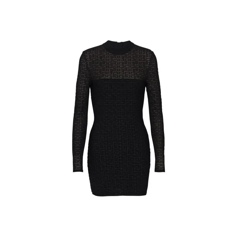 BALMAIN Pb Labyrinth Knit Dress-0