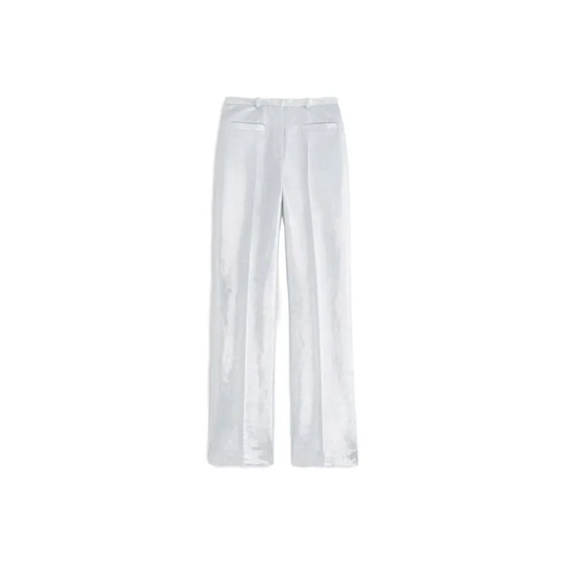 Rabanne H&M Shimmery Metallic Tailored Suit Pants Mens Silver-0