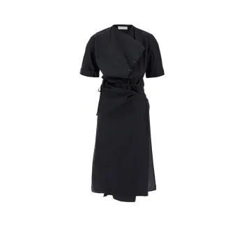 Lemaire Cowl-Neck Wrap Midi Dress