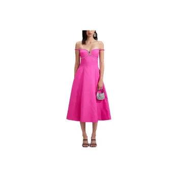 Self-portrait Off Shoulder Ballerina Midi Dress