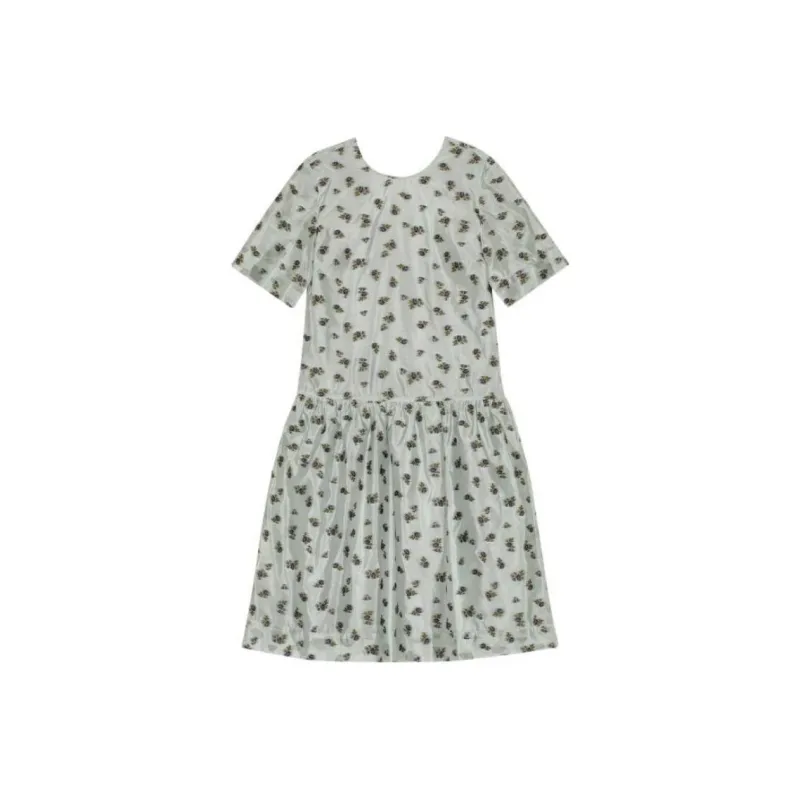 GANNI Floral Printed Open-Back Midi Dress-0