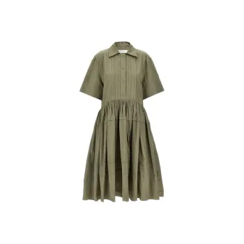 JIL SANDER Short Sleeved Midi Shirt Dress