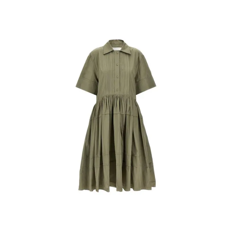 JIL SANDER Pleated Shirt Dress-0