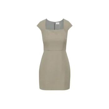ARITZIA FW24 Wilfred Celeste Dress Short-Sleeved Dresses Women's Heather Nomad Taupe/Nomad Gray Umber