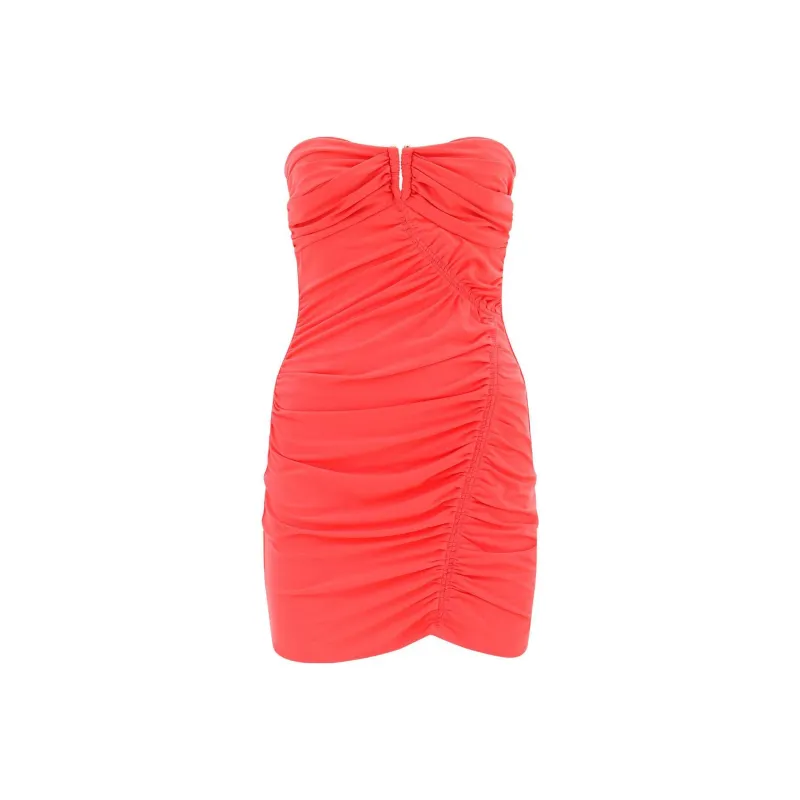 Self portrait Jersey Strapless Ruched Mini Dress-0