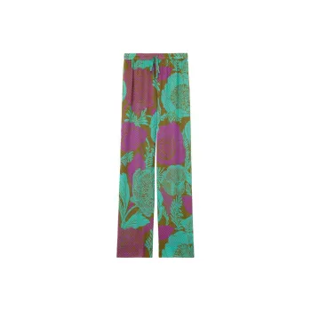 St. John Floral print Wide leg Trousers