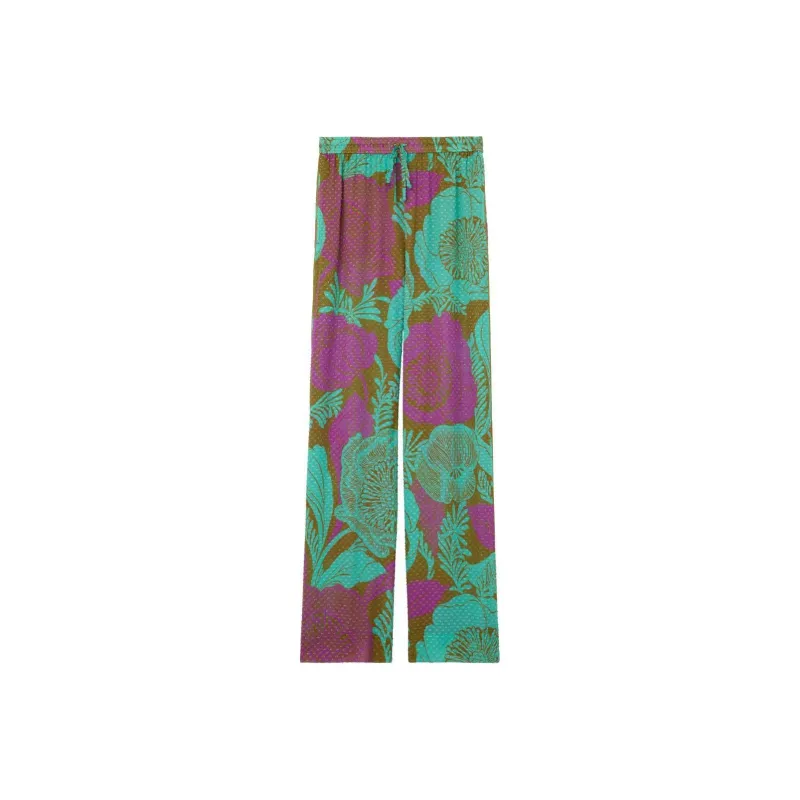 St. John Floral print Wide leg Trousers-0
