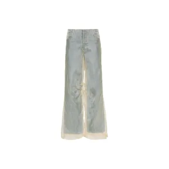 Christopher Esber Sheer-overlay Straight-leg Jeans