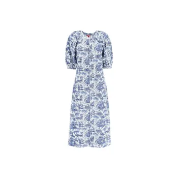 Staud Short-Sleeved Dresses Women's Blue