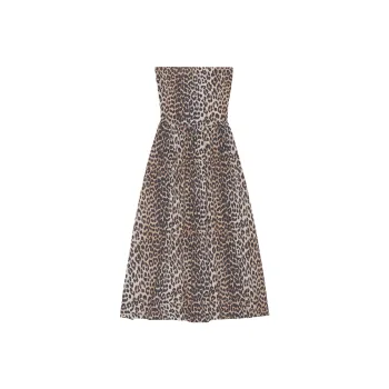 GANNI Sleeveless Dresses Women's Brown