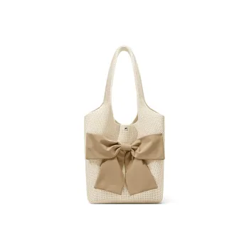 CinvaiKrose Fabric Tote Bag, Shopping Bag, Shoulder Bag Large Size Women's Ecru/Gray Blue