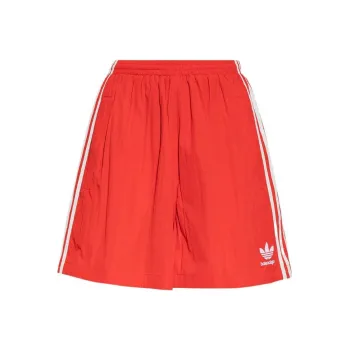 Balenciaga X Adidas Crepe Technical Fabric Shorts Red