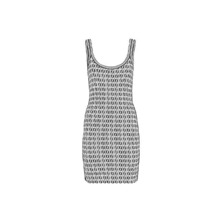 FENDI Sleeveless Dresses Women's White-0