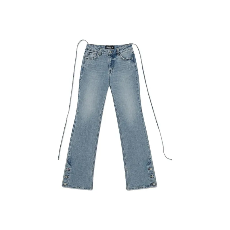 SMFK X Wonderland Jeans Women's Vintage Denim Blue-0