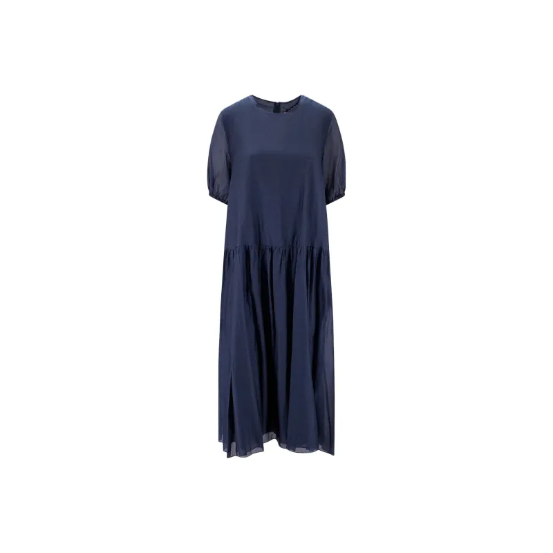'S MAX MARA Short Sleeved Dresses Women's Navy Blue-0