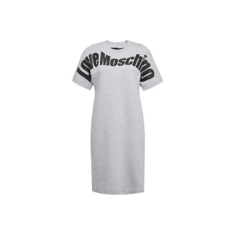 MOSCHINO Short Sleeved Dresses Women's Gray-0