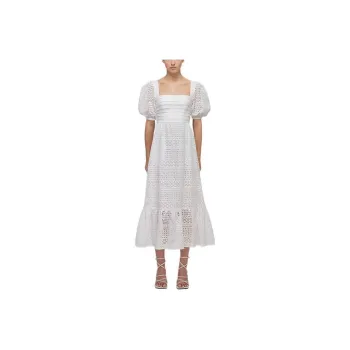 Self portrait Short Sleeved Dress Women's White