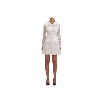 Self-portrait Long-Sleeved Dresses Women's White