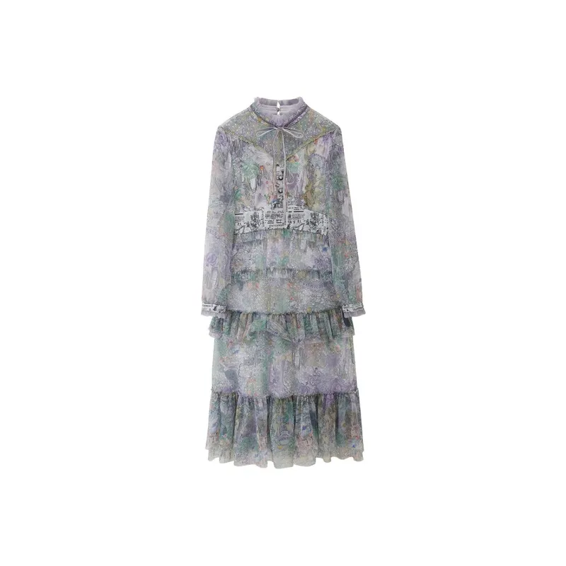 LULUALWAYS Dress Women's Light Purple-0