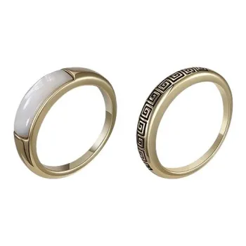 RiotLILY Refined Vintage Fashion Elegant Classic, Particularly Delicate Shell Copper Alloy Combination Rings Women's