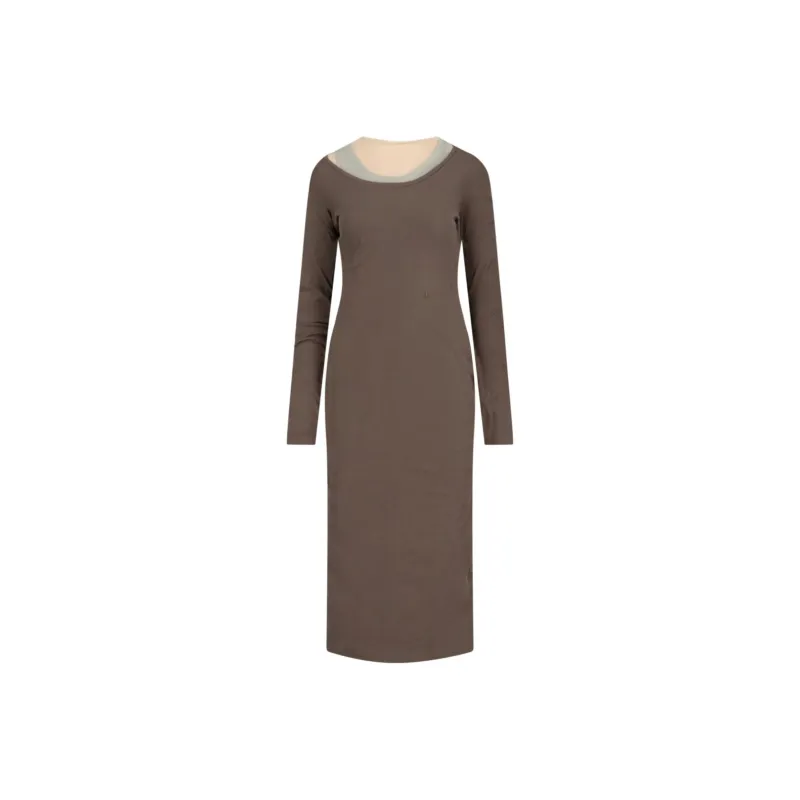 JIL SANDER Long Sleeved Crewnecck 3 Pack Dress-0