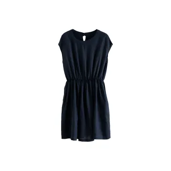 ZIMO Short Sleeved Dresses Women's Navy Blue
