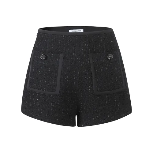 Three Quarters Casual Shorts Women's Black