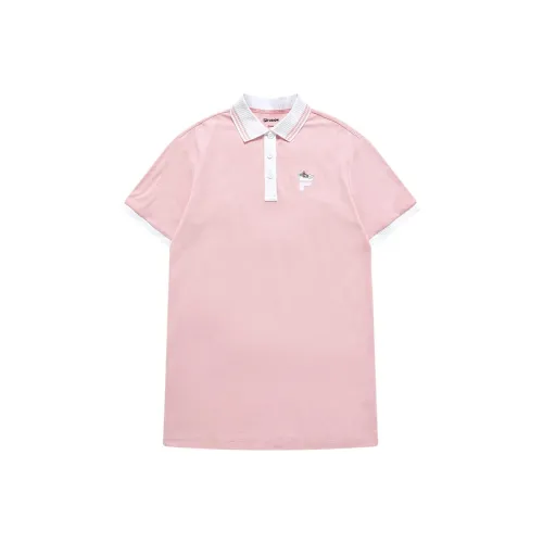 FILA FUSION Short Sleeved Dresses Women's chart Pink