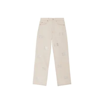 GANNI Sparkle Izey Jeans 'Vanilla Ice'