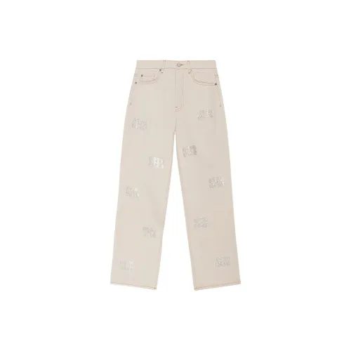GANNI Sparkle Izey Jeans 'Vanilla Ice'