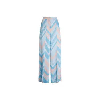 LIU·JO Chevron Print Palazzo Trousers