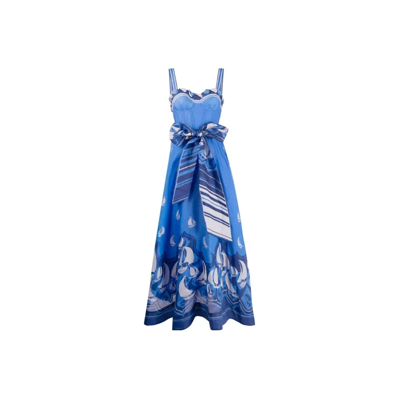 Zimmermann SS23 Sleeveless Dress Women's Blue-0