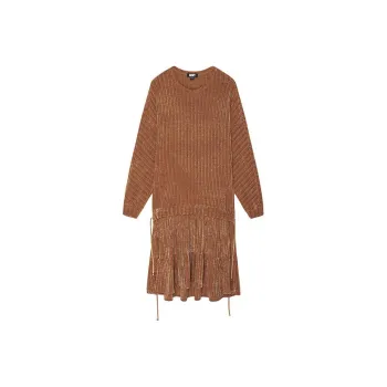 DKNY Long Sleeved Dress Women's Camel