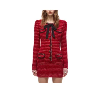 Self portrait Long Sleeved Dresses Women's Red