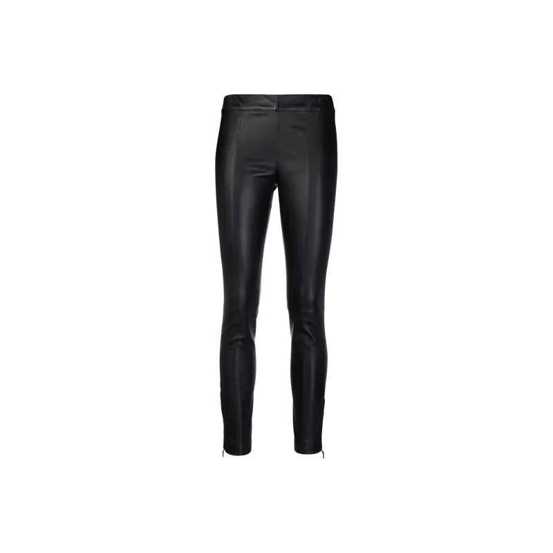 Ferragamo Cropped Leather Leggings-0