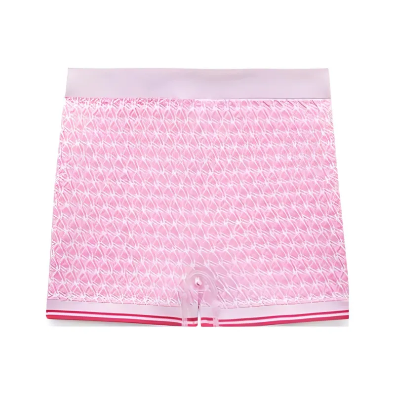 Barbie X ZARA X Barbie Co-brand Casual Shorts Women's Pink-0