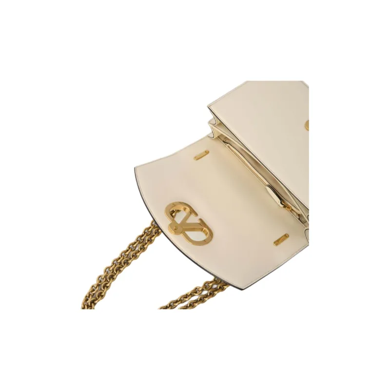 Valentino GARAVANI Calfskin Shoulder Bag Women's White-3