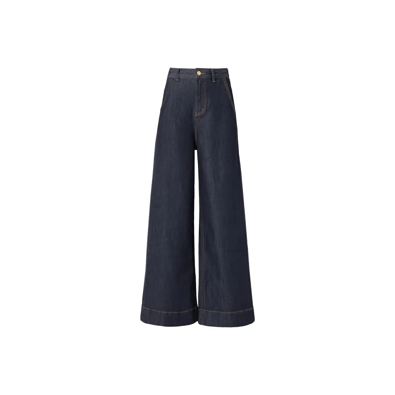 SOON FLOWER Spring Jeans Women's Prussian Blue-0