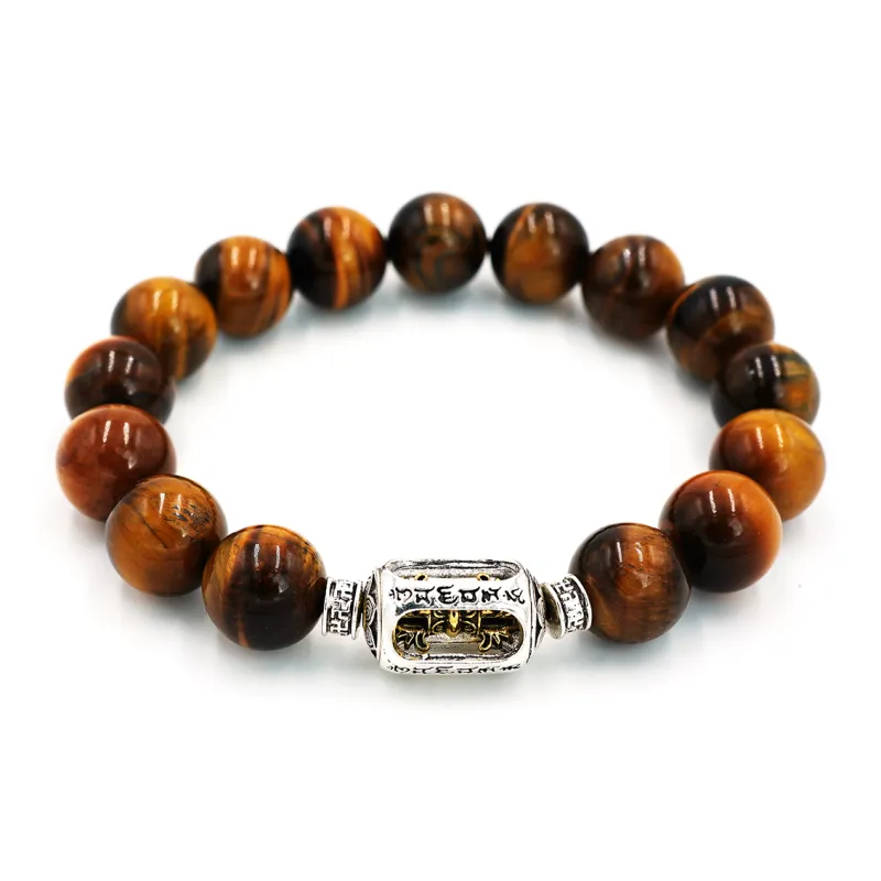 PAUL COSTELLOE Tiger's Eye Stone Bracelets Unisex-10