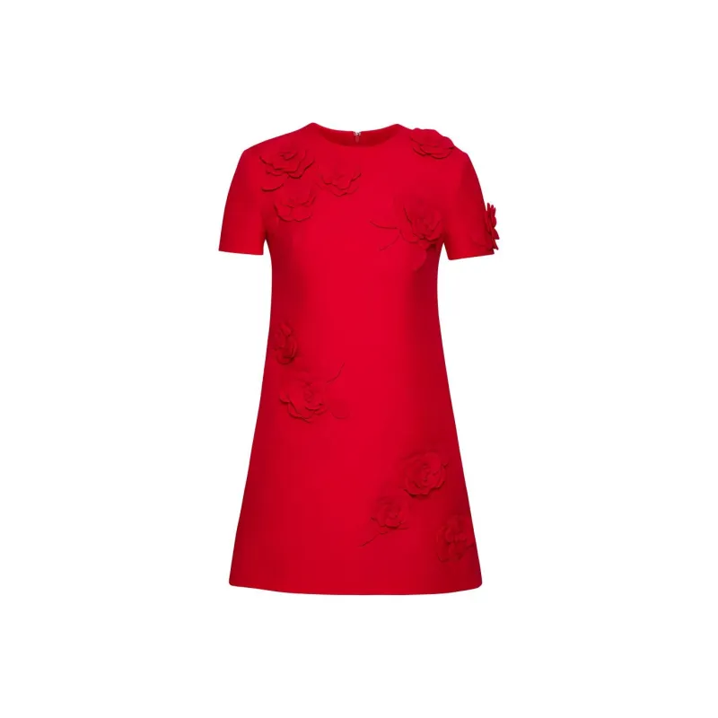Valentino SS24 Short-Sleeved Dresses Women's Red-0