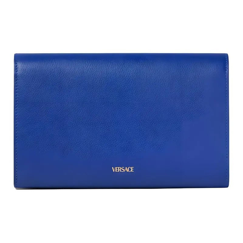 FANSIZHE La Medusa Cow Leather Shoulder Bag, Crossbody Bag, Wallet Women's Dark Blue-2