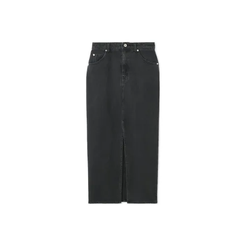 Lily Brown Denim Long Skirts Women's
