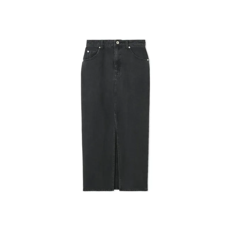 Lily Brown Denim Long Skirts Women's-2