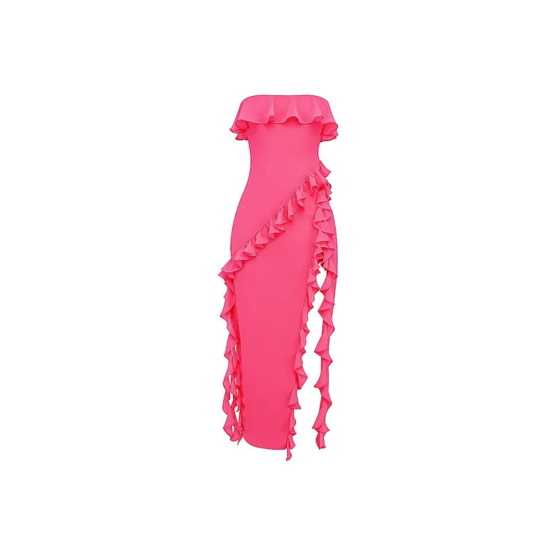 HOUSE OF CB SARINA Sleeveless Dress Women's FUCHSIA/Fuchsia-0