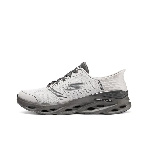Skechers Cushioning, Slip Resistant, Abrasion Resistant, Rebound Low Top Running Shoes Men's Gray
