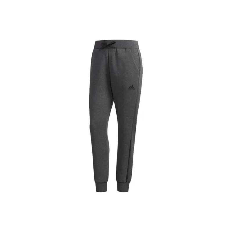 Adidas Knitted Sweatpants Women's Dark Gray-0