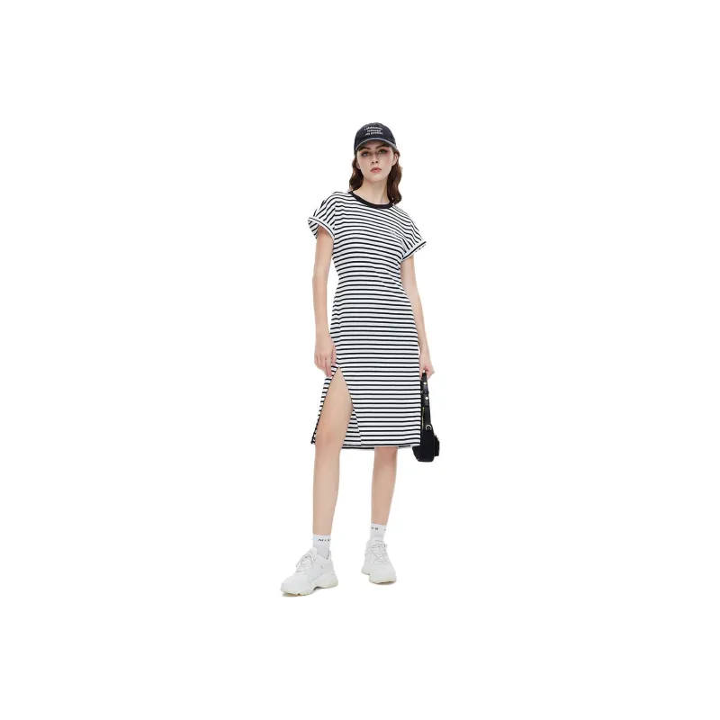 Miss Sixty Short-Sleeved Dresses Women's White/Black-0