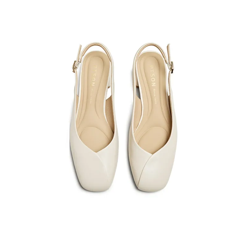 PT'SON High Heels Women's Cream White, Soft Apricot-3