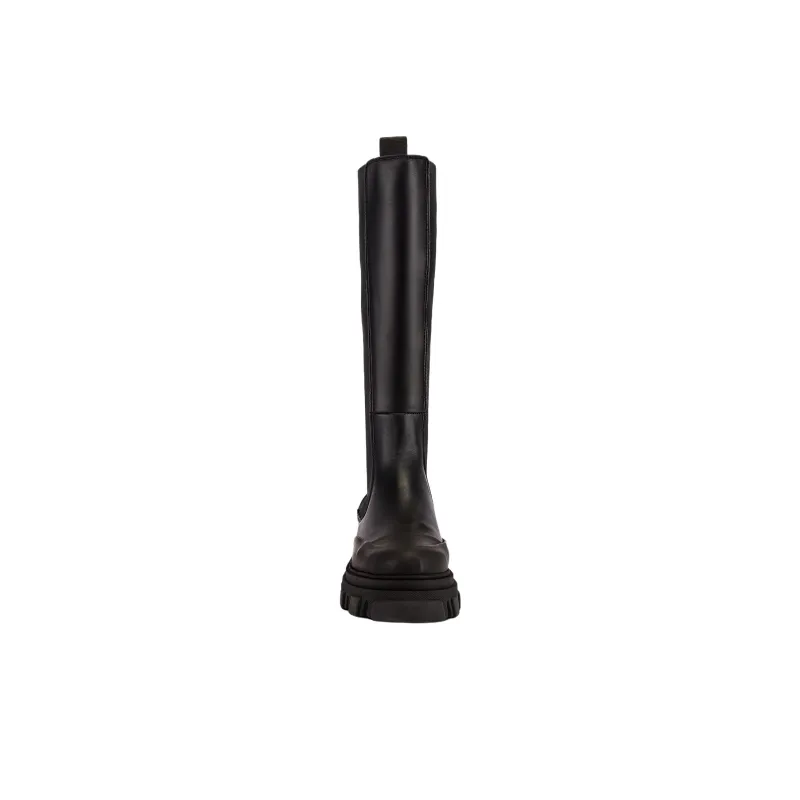 GANNI Knee High Chelsea Boots 5cm Women's Black-4